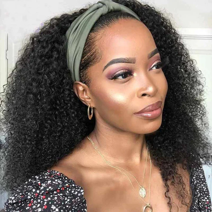 Dorsanee Hair Kinky Curly Headband Hair Wig human hair wigs