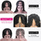 Dorsanee hair jerry curly V part short bob wigs