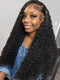 13x6 HD Transparent Lace Front Human Hair Wigs Malaysian Jerry Curly Frontal Wigs