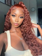 Dorsanee Reddish Brown Water Wave 6x4/13x4 HD Pre-Cut Lace Front Glueless Wear Go Human Hair Wig