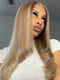 Dorsanee P18/613 Dirty Blonde Highlight 13x4 Layered Lace Front Bone Straight Human Hair Wig