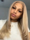 Dorsanee P18/613 Dirty Blonde Highlight 13x4 Layered Lace Front Bone Straight Human Hair Wig
