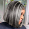 Dorsanee hair straight 13×4 #1B/613 highlight lace frontal human hair bob wigs