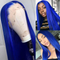 Dorsanee Hair Royal Blue Colored Straight 13x4 HD Transparent Lace Wig Natural Hairline Human Hair Wigs