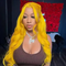 Dorsanee Hair Yellow Colored Body Wave 13×4 Lace Frontal Wig Human Hair Wigs