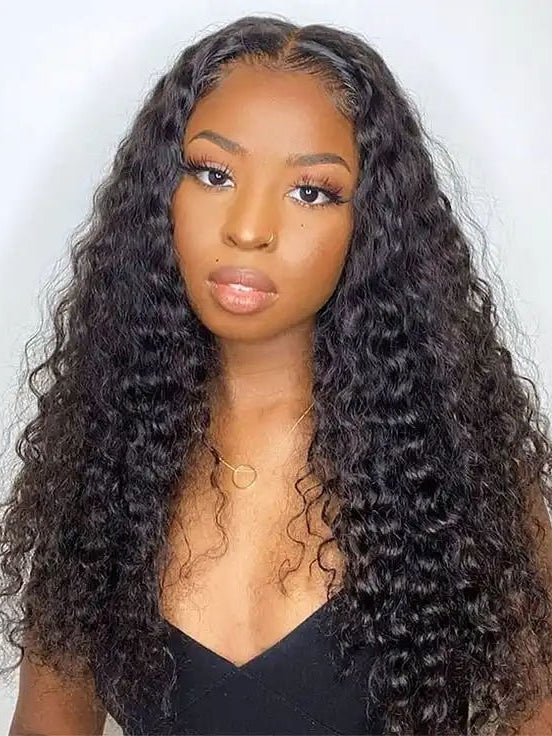 Dorsanee 250 Density Pre-plucked 6*6 Lace Closure Deep Wave Curly Human Hair Wig
