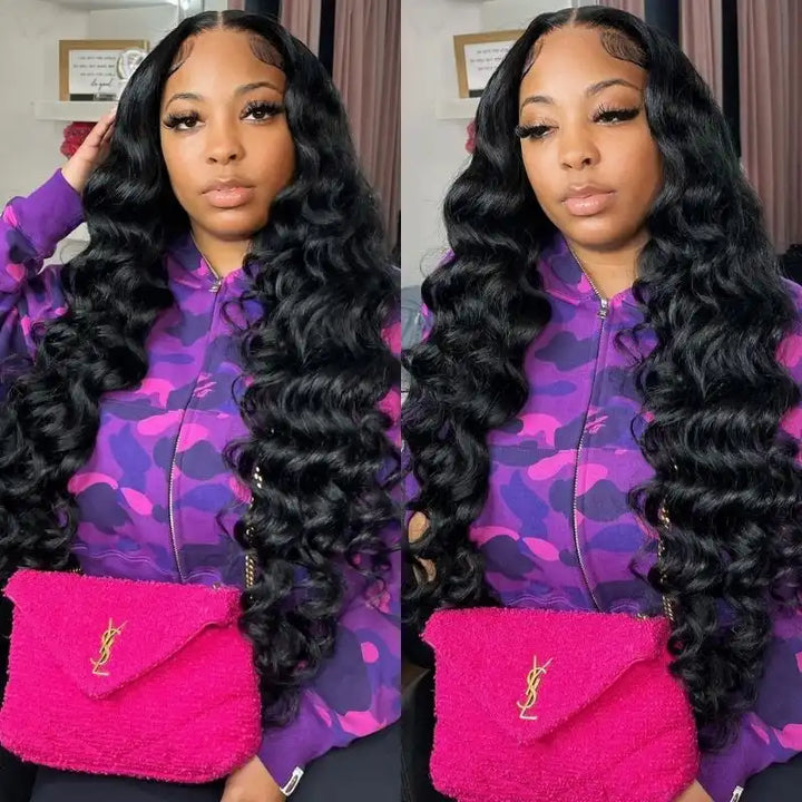 Dorsanee Hair Best Loose Wave 13x6 Lace Front Human Hair Wigs Big Heatless Curls Hairstyle Human Hair Wig