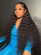 Dorsanee 42 40 38 36 34 32 30 inch Water Wave 13x4 Lace Front Wet and Wavy Human Hair Wig