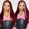 Dorsanee Hair Skunk Stripe 99j Burgundy Blonde 13x4 Lace Front Wig Straight Human Hair Wigs