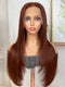 #33 Reddish Brown Layered Cut Straight Hair Wigs 13x4/5x5 HD Lace Frontal Human Hair Wigs