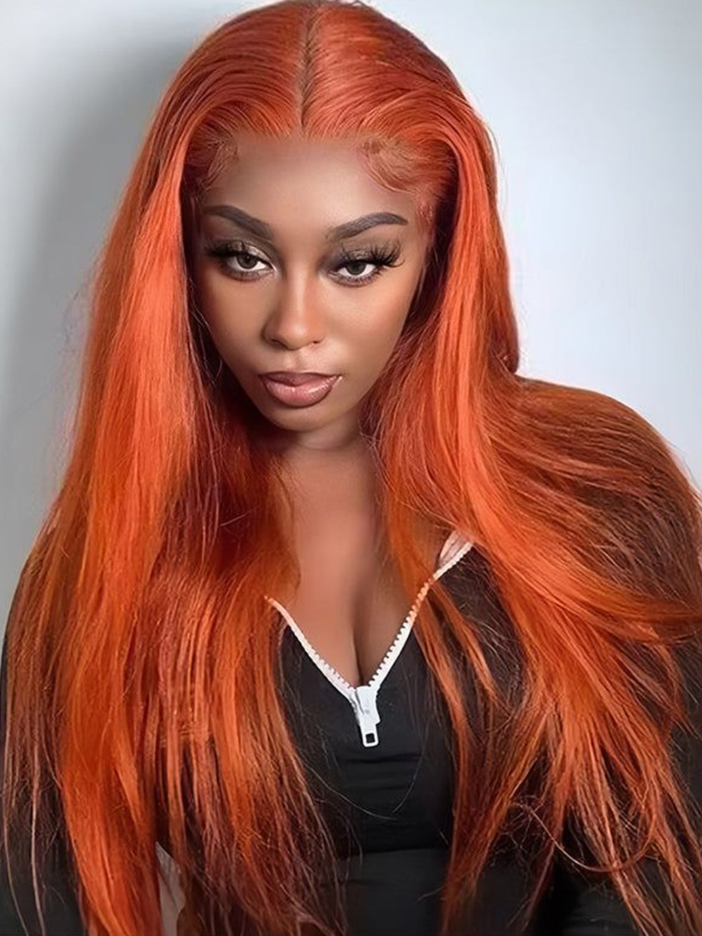 #350_colored_Bright_Orange_Straight_Hair_13x4_Lace_Front_Wigs_Remy_Hair