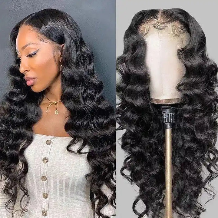 Dorsanee Hair Best Loose Wave 13x6 Lace Front Human Hair Wigs Big Heatless Curls Hairstyle Human Hair Wig