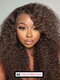 #4 Chocolate Brown Curly Hair Wigs 13x4/5x5 HD Lace Frontal Wig Human Hair Wigs - Dorsanee Hair