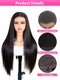 Dorsanee 250 Density Straight 13x4 Transparent HD Lace Frontal Human Hair Wig