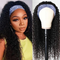 Dorsanee Hair Kinky Curly Headband Hair Wig human hair wigs