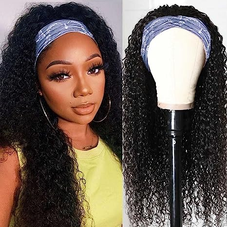 Dorsanee Hair Kinky Curly Headband Hair Wig human hair wigs