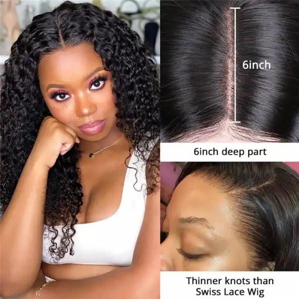 Dorsanee Hair Deep Wave Hair HD 6x6 Closure  FInvisible Lace Pre-plucked Human Hair Wig