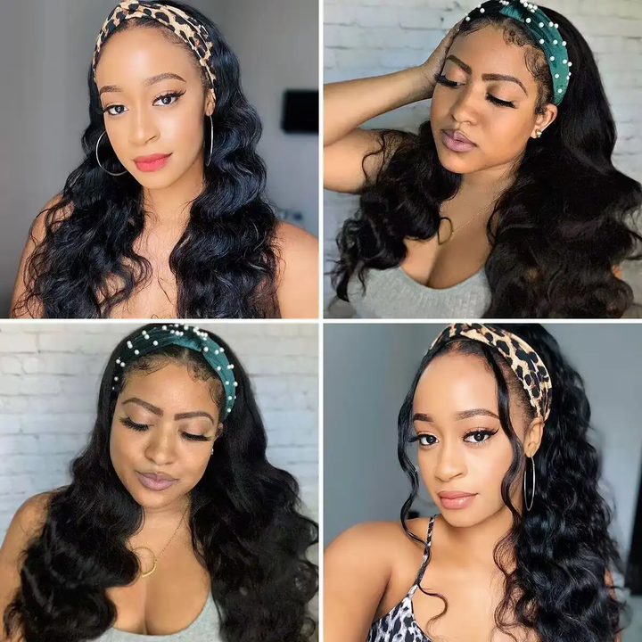 Dorsanee Hair Headband Wig Body Wave Human Hair Wigs