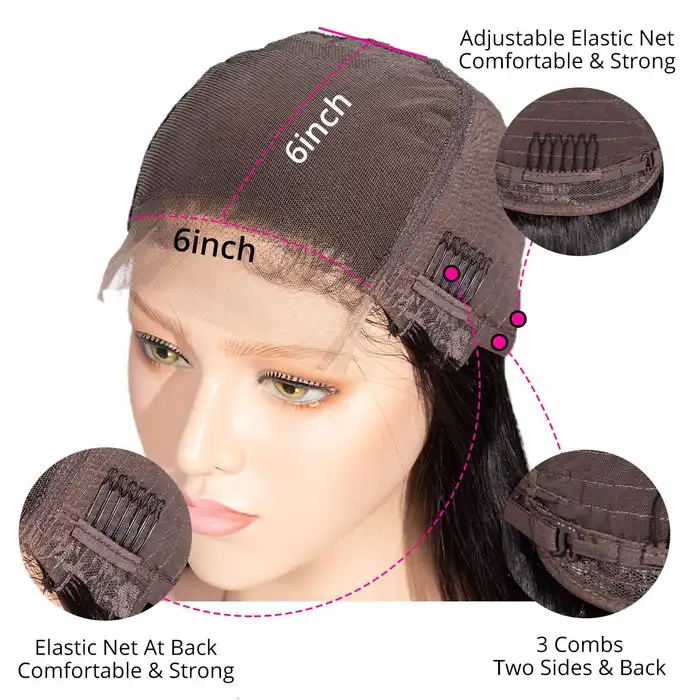Dorsanee Hair Water Wave 6×6 Pre Plucked Wet and Wavy Lace Closure Wigs for Full Head Human Hair Wig