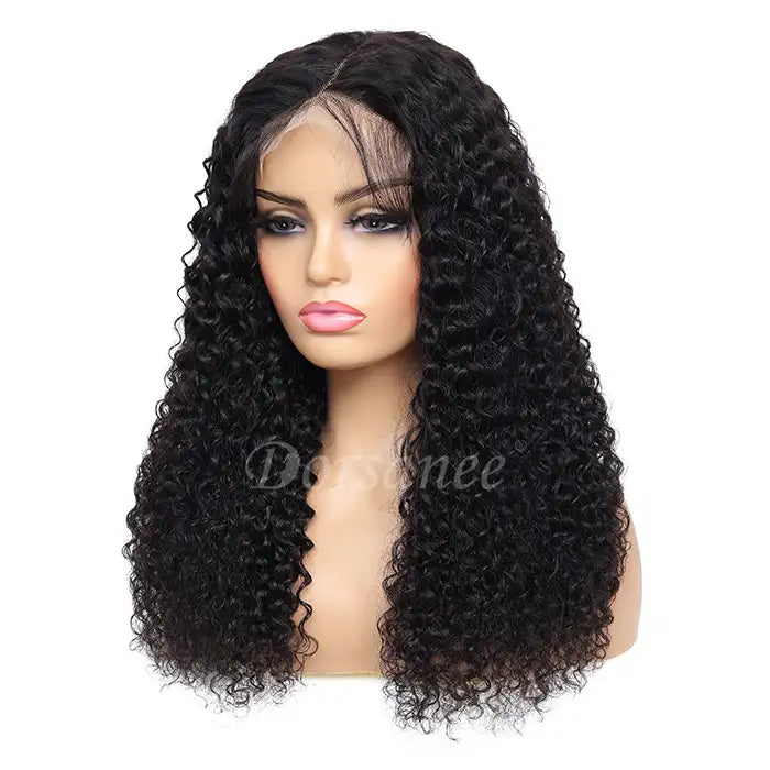 Dorsanee hair jerry curly 5×5 HD lace closure human hair wigs for black girls