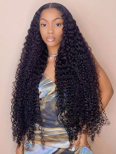 Dorsanee 250 Density 6x6 HD Lace Closure Jerry Curly Human Hair Wigs