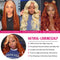 Dorsanee Hair Ginger Orange Blonde Skunk Stripe 13x4 Body Wave HD Transparent Lace Front Human Hair Wig