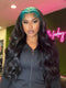 Dorsanee Black With Dark Midnight Blue Roots 13x4 Lace Front Virgin Human Hair Wig