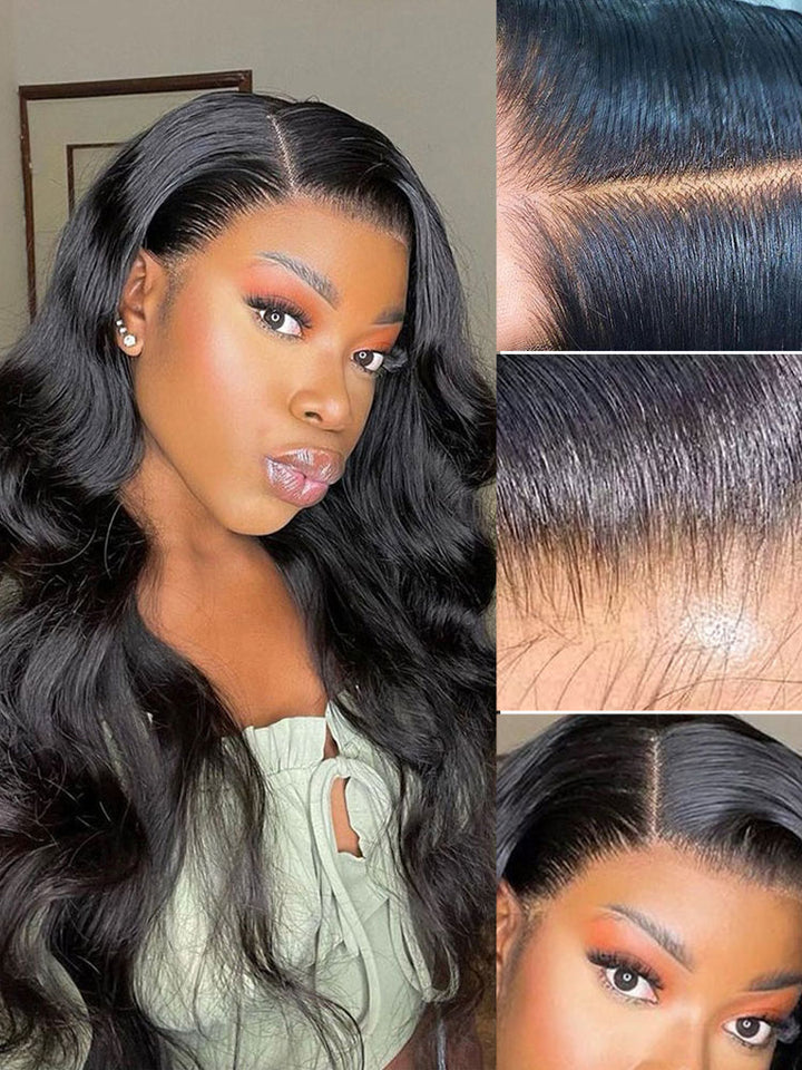 Dorsanee 250 Density Pre-plucked Body Wave 13x4 HD Lace Frontal Human Hair Wigs