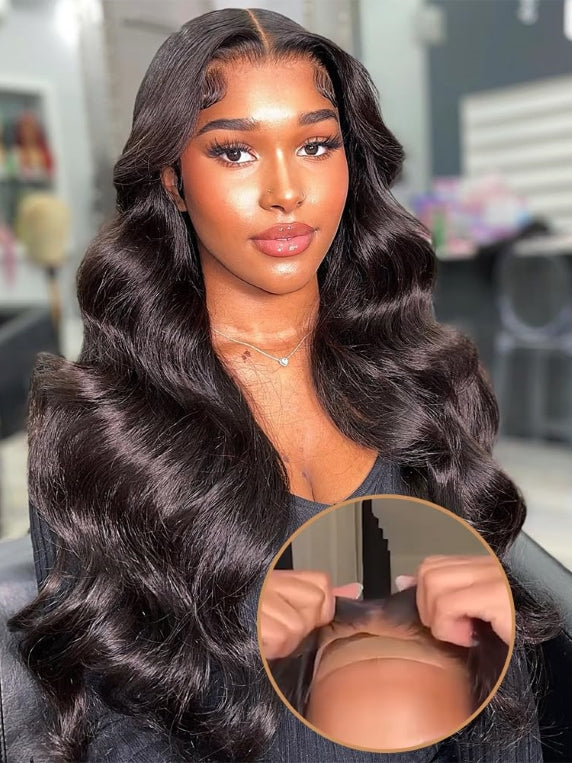 Body Wave 6x4 Lace Closure Wig Pre Cut HD Lace Glueless Wig