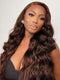 Brown #4 Colored Body Wave 13x4/5x5 HD Lace Front 100% Virgin Human Hair Wig