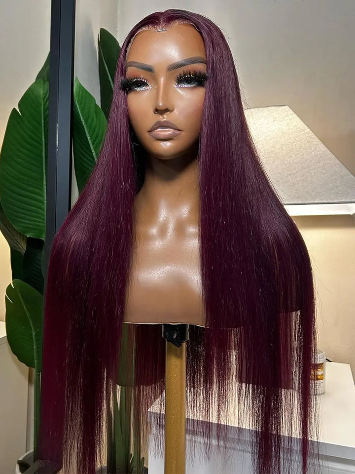 Dark_Purple_Plum_Color_Wigs_Straight_13x4_Transparent_Lace_Frontal_Wig_Preplucked_Human_Hair_Wigs