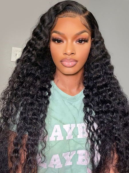 Deep Wave Hair 360 HD Lace Wigs Ultra Soft HD Film Lace Wigs