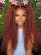 Dorsanee Chestnut Chocolate Brown Jerry Curly 13x4 HD Lace Front Human Hair Wig