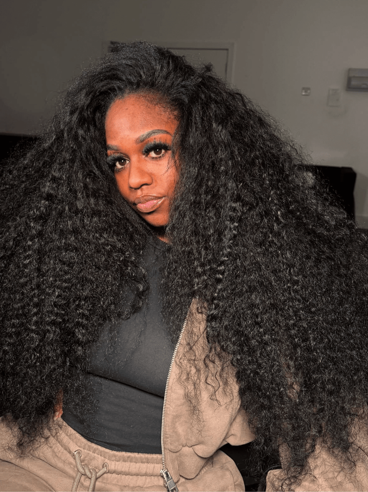 Dorsanee 250 300 Density Jerry Curly 13x4 HD Lace Front Virgin Human Hair Wigs