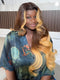 Dorsanee 250 300 Density Ombre Brown Honey Blonde Skunk Stripe Human Hair Wigs