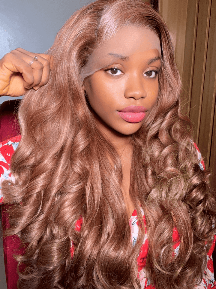 Dorsanee 250 300 Density Strawbeerry Honey Blonde Body Wave Remy Human Hair Wig