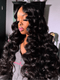 Dorsanee 300 Density Loose Deep Curls 13x4 HD Lace Front Virgin Human Hair Wigs