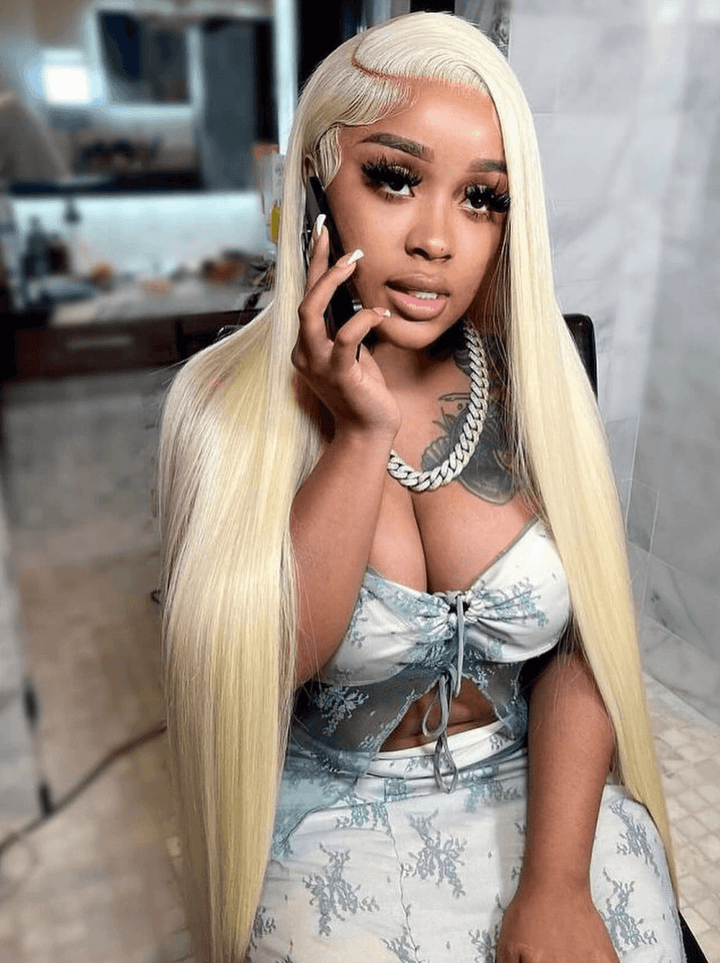Dorsanee 613 Blonde Bone Straight 200 Density 13x4 Lace Front Hair Wig