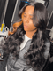 Dorsanee Black With Brown Skunk Stripe Body Wave Virgin Human Hair Wig