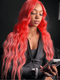 Dorsanee Bright Reddish-Pink Body Wave 13x4 Lace Front Human Hair Wigs