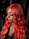Dorsanee Bright Reddish-Pink Body Wave 13x4 Lace Front Human Hair Wigs