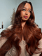 Dorsanee Chocolate Reddish Brown Body Wave 13x4 HD Lace Front Human Hair Wigs