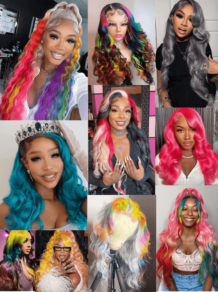 Dorsanee Custome Color 13x4 Lace Front Human Hair Wigs 200 Density : 5-7 Processing Days | No Return