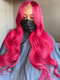 Dorsanee Hot Pink Red 13x4 HD Lace Front Virgin Remy Human Hair Wigs