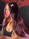 Dorsanee Ombre Black Pink Ginger Green Highlights HD Lace Front Human Hair Wigs