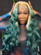 Dorsanee Ombre Blonde Dark Green 13x4 HD Lace Front Virgin Remy Human Hair Wigs