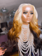 Dorsanee Ombre Blonde Ginger Dark Brown Body Wave HD Lace Front Human Hair Wigs