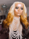 Dorsanee Ombre Blonde Ginger Dark Brown Body Wave HD Lace Front Human Hair Wigs