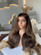 Dorsanee Ombre Chocolate Light Brown Honey Blonde Highlights Human Hair Wigs