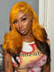 Dorsanee Ombre Ginger Black Body Wave 13x4 HD Lace Front Virgin Human Hair Wigs